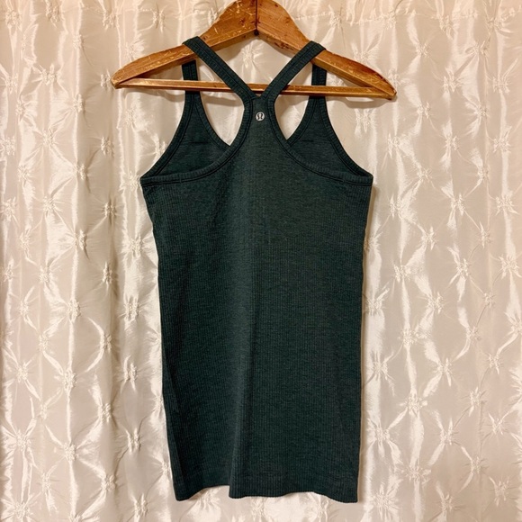 Lululemon Green Ebb To Street Tank Top Ribbed Racerback - Picture 3 of 12